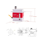 KST DS215MG V8.0 digitale Coreless Swashplate in metallo per 450 380 480 RC elicottero per RC FPV Servo aereo
